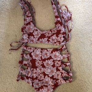 Hunter Top (S) & Queens Bottom (M) Rust Magnolia